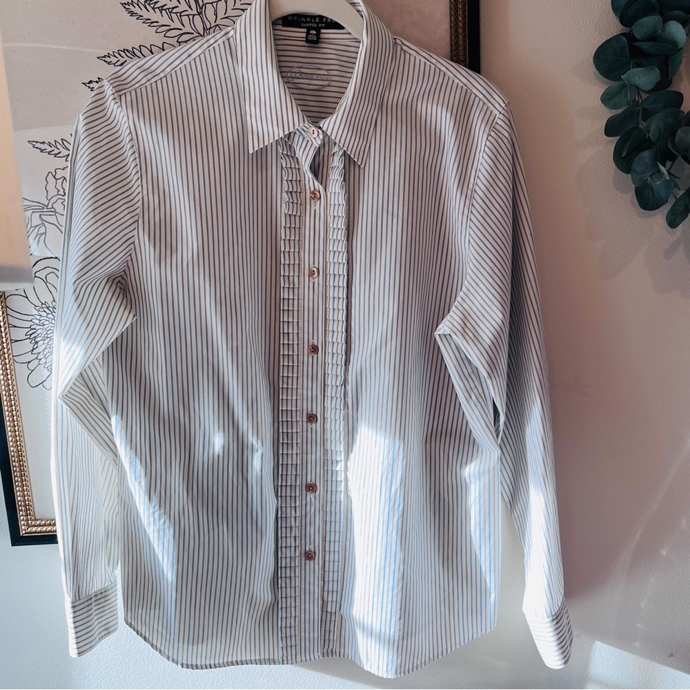 Pendleton Pintuck Stripe Button-Down | Quiet Luxu… - image 1